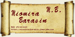 Miomira Barašin vizit kartica